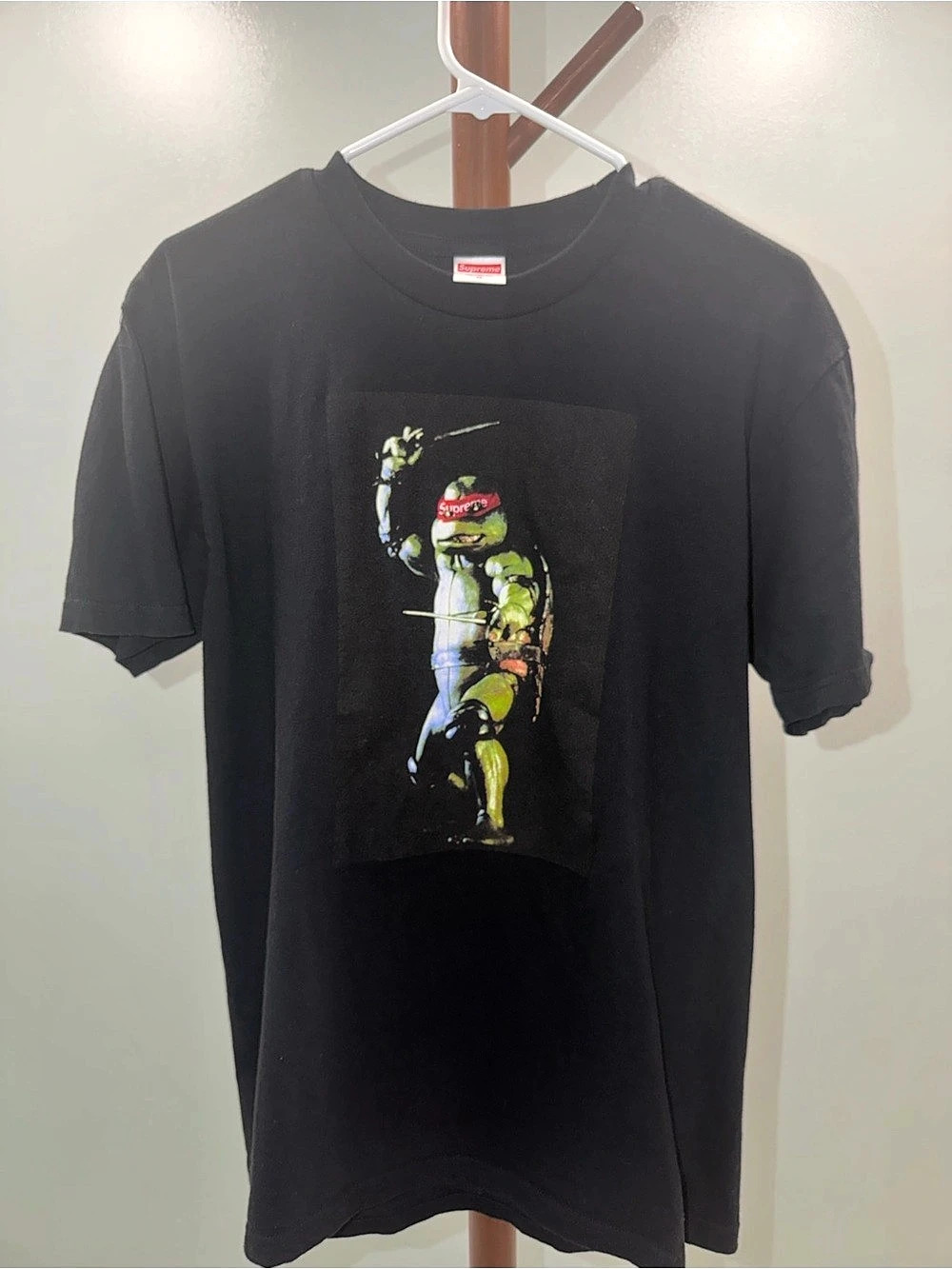 Supreme Raphael Tee Black Graphic Short Sleeve T-Shirt